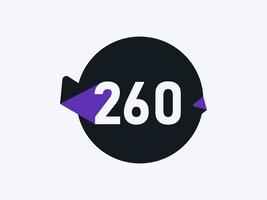 260 número logotipo ícone Projeto vetor imagem. número logotipo ícone Projeto vetor imagem