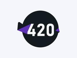 420 número logotipo ícone Projeto vetor imagem. número logotipo ícone Projeto vetor imagem