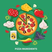 ilustração vetorial de pizza vetor