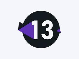 13 número logotipo ícone Projeto vetor imagem. número logotipo ícone Projeto vetor imagem