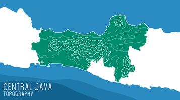 Vetor de mapa de topografia de Java central