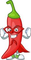 personagem de desenho animado de pimenta vermelha vetor