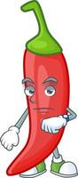 personagem de desenho animado de pimenta vermelha vetor