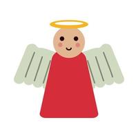 ícone de estilo simples de anjo de feliz natal vetor