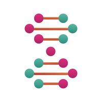 ícone de estrutura isolada de molécula de DNA vetor