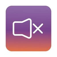 alto-falante desligado interface bloquear ícone de estilo gradiente vetor