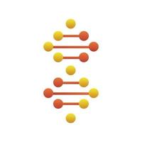 ícone de estrutura isolada de molécula de DNA vetor