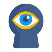 ícone de design editável do olho vetor