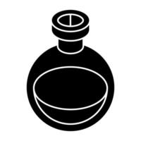 um ícone de design editável de frasco químico vetor
