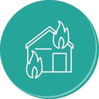 ícone de vetor de casa consumidora de fogo exclusivo