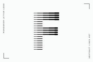 monograma carta f abstrato moderno linhas arte logotipo vetor