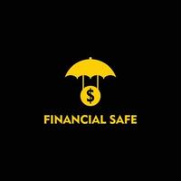 financeiro seguro abstrato ícone logotipo vetor