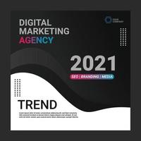 template de marketing digital vetor