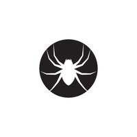 Preto aranha logotipo modelo vetor ícone ilustração