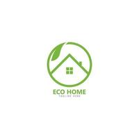 eco amigáveis casa logotipo vetor ícone ilustração