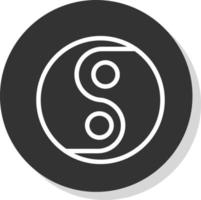 design de ícone vetorial yin yang vetor