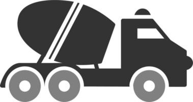 ícone de vetor de caminhão de cimento