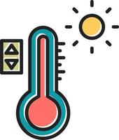 ícone de vetor de controle de temperatura