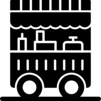 ícone de vetor de carrinho de comida