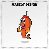 vetor Comida logotipo quente peixe mascote ilustração vetor Projeto