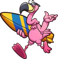 desenho animado flamingo legal vetor