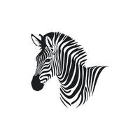 Preto e branco simples logotipo com atraente zebra vetor