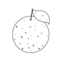 laranja dentro mão desenhado rabisco estilo. vetor ilustração isolado em branco fundo.