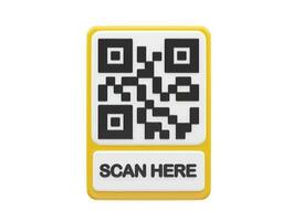 qr código 3d ilustração vetor elemento transparente