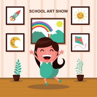 Ilustração de Show de arte de escola vetor