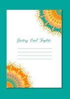 mandala oriental template card vetor