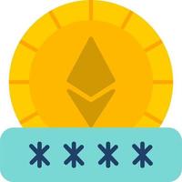 ethereum senha vetor ícone