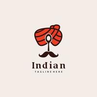 colher bigode indiano Comida restaurante logotipo Projeto inspiração vetor