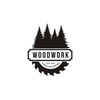 madeira trabalhar, carpintaria logotipo Projeto vetor inspiração