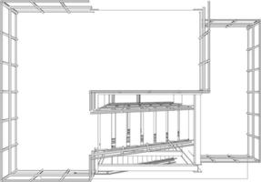 3d ilustração do industrial construção vetor