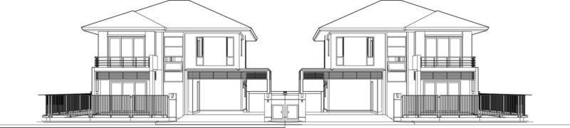 3d ilustração do residencial projeto vetor