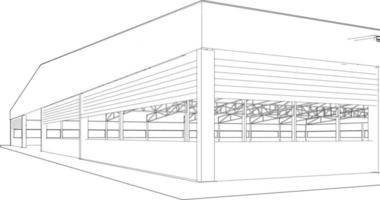 3d ilustração do construção estrutura vetor