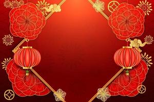 modelo de design chinês da linda fortuna caligrafia chinesa com padrão de onda como conceito de cartão de feliz ano novo. vetor