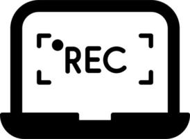 ícone de vetor de gravação