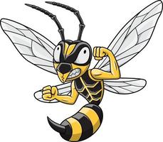 desenho animado vespa mascote vetor