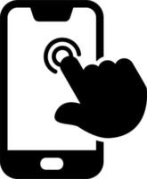 ícone de vetor de tela sensível ao toque