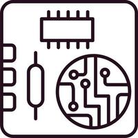 ícone de vetor de placa pcb