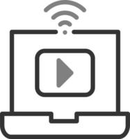 ícone de vetor de streaming