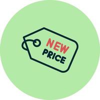 Novo preço vetor ícone