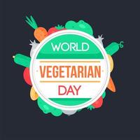 dia mundial vegetariano vetor