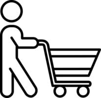 ícone de vetor de compras