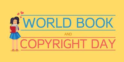 livro mundial e dia dos direitos autorais vetor