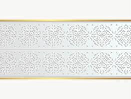 elegante design de borda decorativa branca