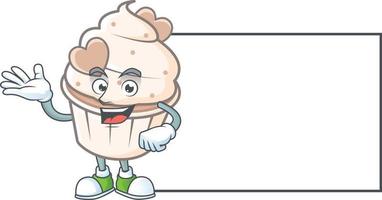 branco creme amor Bolinho desenho animado personagem estilo vetor