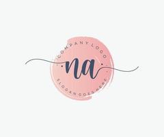 inicial na logo feminino. utilizável para logotipos de natureza, salão, spa, cosméticos e beleza. elemento de modelo de design de logotipo de vetor plana.