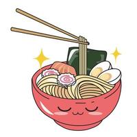 fofa japonês Comida em branco fundo para crianças moda obras de arte, crianças livros, convites, cumprimento cartões, emoji, têxtil, rede, imprimir. kawaii desenho animado vetor ilustração. vetor arquivo.